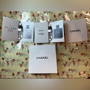 Chanel Perfume Samples Set (2x1.5ml) Bleu + Allure Homme Sport New